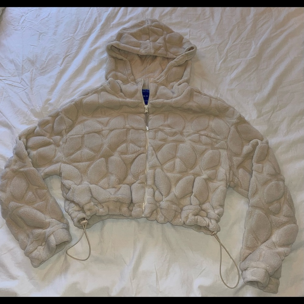 Urban Outfitters, Without Walls, cropped zip up hoodie, size xs